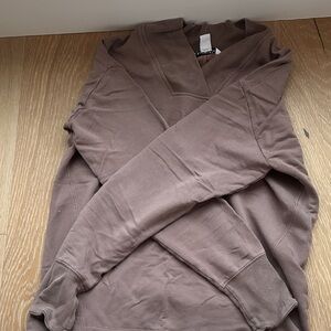 Athleta women’s V-Neck Sweater in Brown